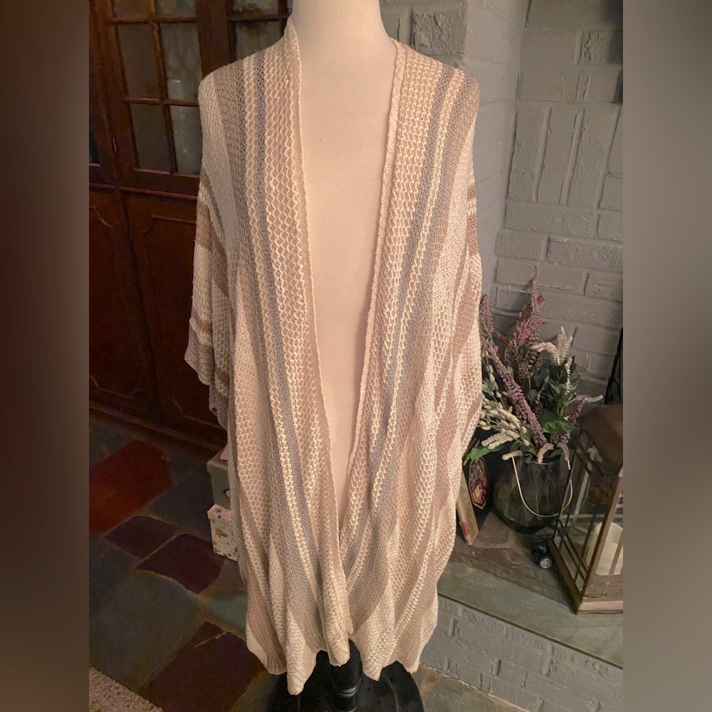 Maurice’s Striped Textured Knit Ruana-S/M